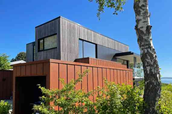 villa udsigtsvilla strandgrund hus studstrup træhus corten egetræ cedertræ udsigt stål strand Rasmus Jensen ARKITEKT MAA