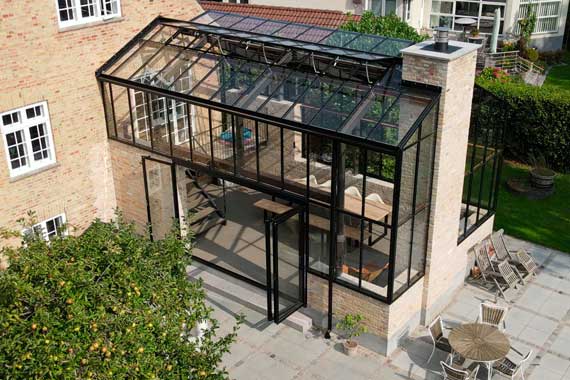 projekter orangeri i køge tilbygning mursten drone terrasse foldedør Rasmus Jensen ARKITEKT MAA