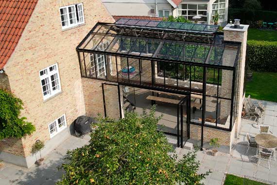 rådgivning orangeri i køge set oppefra tilbygning udestue mursten have Rasmus Jensen ARKITEKT MAA